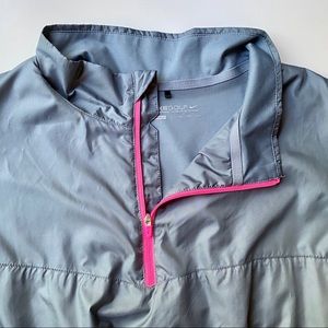 Nike Men's Pullover Gray Pink Sweater 1/4 Zip Golf